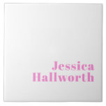 Azulejo De Cerâmica Nome de empresa editável moderno ou Primeiro e Sob<br><div class="desc">Na moda moderno nome comercial ou outro texto,  edite como quiser!</div>