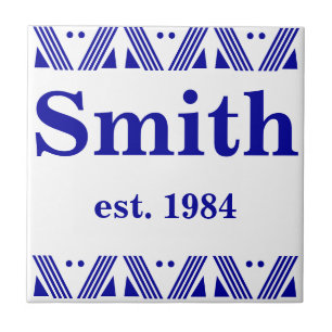 Azulejo De Cerâmica Nome de família de Deco