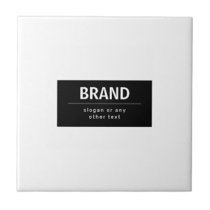 Azulejo De Cerâmica Nome de Marca ou Empresa Moderno e Ousado Preto