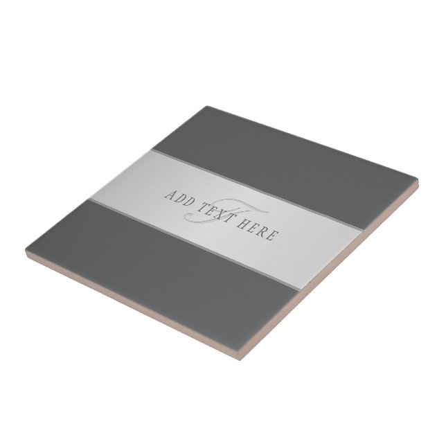 Azulejo De Cerâmica Nome Elegante e Letra Monográfica (ou outro texto) (Lateral)