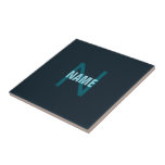 Azulejo De Cerâmica Nome Monograma Personalizável Simples Bold<br><div class="desc">Monograma de nome personalizável,  edite como quiser.</div>