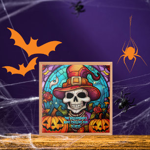 Azulejo De Cerâmica Nome Sentiment Year Spooketon Skeleton Halloween