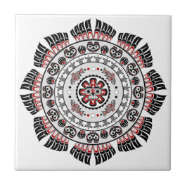 Azulejo De Cerâmica Noroeste do Pacífico - Arte Nativa Americana Manda