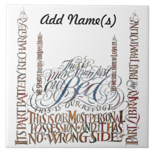 Azulejo De Cerâmica Nossa Cama Não Tem Lado Errado