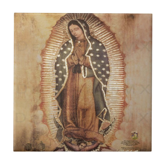 Azulejo De Cerâmica Nossa Senhora de Guadalupe Mãe Maria (Frente)