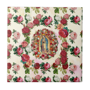 Azulejo De Cerâmica Nossa Senhora de Guadalupe Rosa Potpourri