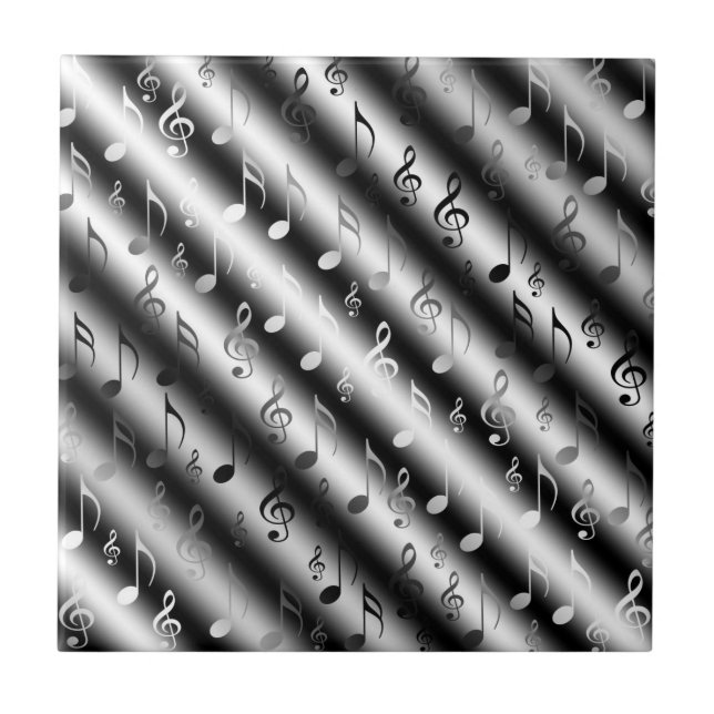 Azulejo De Cerâmica nota, música, metal, partituras, banda, clf, (Frente)