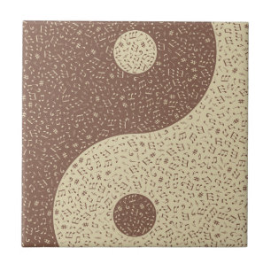Azulejo De Cerâmica Notas Musicais Yin Yang