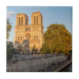 Azulejo De Cerâmica Notre Dame de Paris na hora do Ouro - Paris, Franç