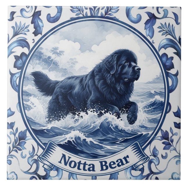 Azulejo De Cerâmica Notta Bear Delft Azul Terra Nova (Frente)