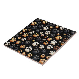 Azulejo De Cerâmica Nova forma com impressão de pata canina