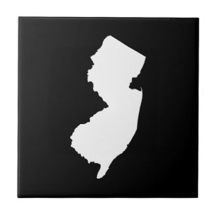 Azulejo De Cerâmica Nova Jersey em branco e preto