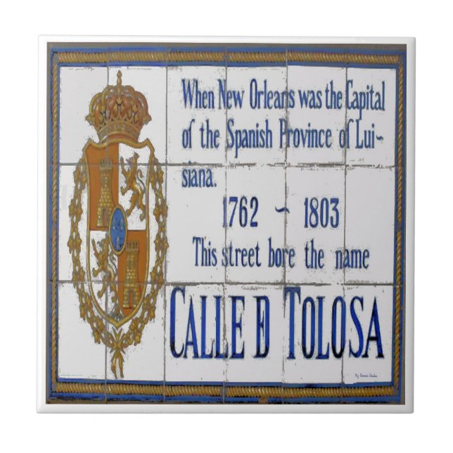 Azulejo De Cerâmica Nova Orleans Toulouse Rua Mural (Frente)