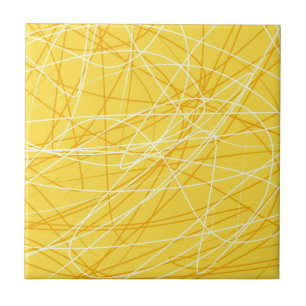 Azulejo De Cerâmica Novo padrão amarelo canário tendência para acessór