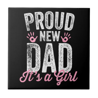 Azulejo De Cerâmica Novo papai Orgulhoso É Uma Garota Oferece ao Pai q