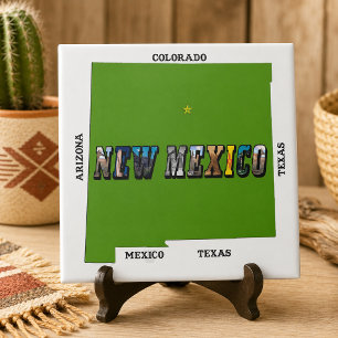 Azulejo De Cerâmica Novo Texto de Foto do Mapa do México