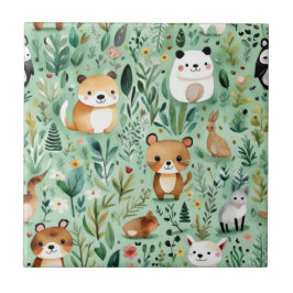 Azulejo De Cerâmica Núcleo de algodão, zona verde, paisagem rural