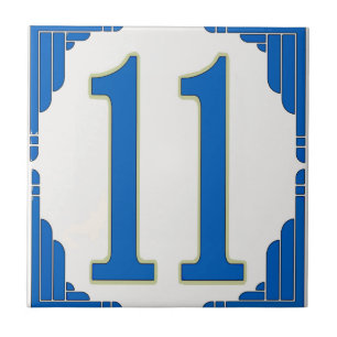 Azulejo De Cerâmica Número Azul 11 para números de casa