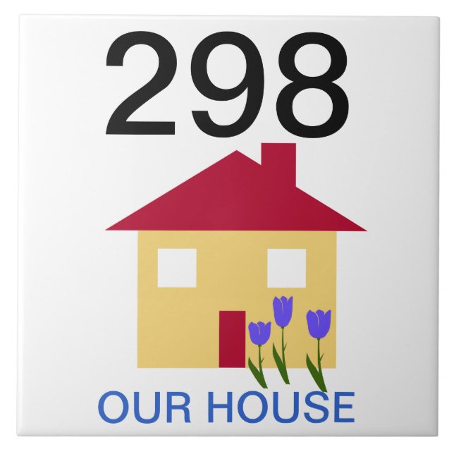 Azulejo De Cerâmica número da casa (Frente)