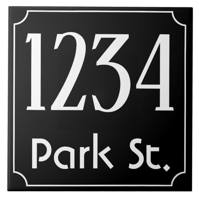 Azulejo De Cerâmica Número da Casa com a Rua (Frente)