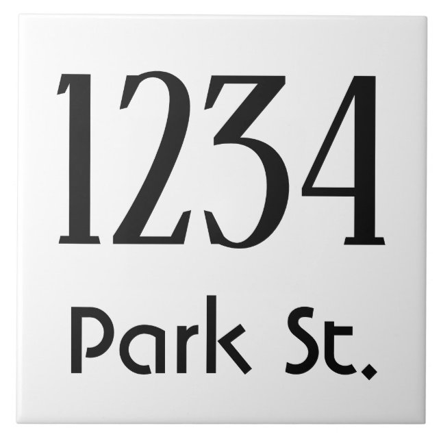 Azulejo De Cerâmica Número da Casa com a Rua (Frente)