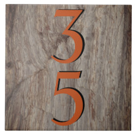 Azulejo De Cerâmica Número da Casa da Pedra de Cobre Duplo #s Vertical