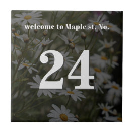 Azulejo De Cerâmica Número de Casa/ Apartamento Floral Personalizado d