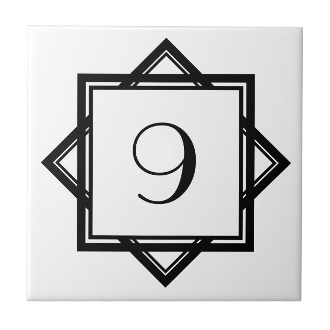 Azulejo De Cerâmica Número de Deco da Arte (Frente)