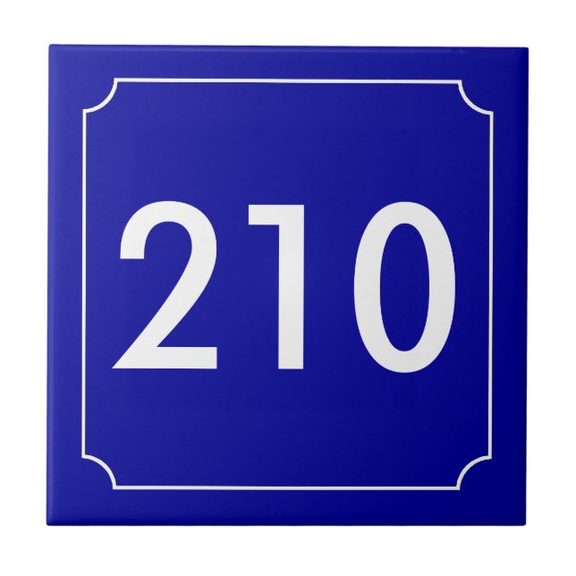 Azulejo De Cerâmica Número do apartamento francês (Frente)