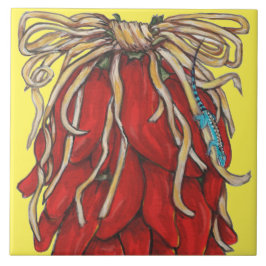 Azulejo De Cerâmica Número Superior da Casa de Pimenta Vermelha do Sud