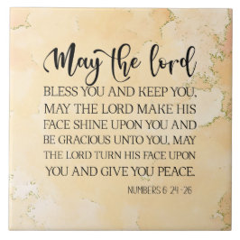 Azulejo De Cerâmica Números 6:24-26 O Senhor Abençoa-te e Mantém-te