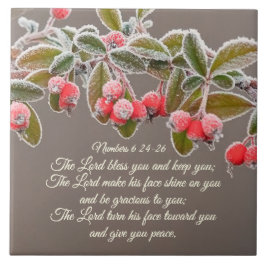 Azulejo De Cerâmica Números 6 24-26 O Senhor abençoa-te e mantém-te