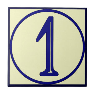 Azulejo De Cerâmica Números da casa franceses 1 do estilo