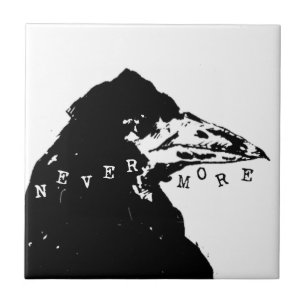 Azulejo De Cerâmica Nunca mais Raven de Edgar Allan Poe