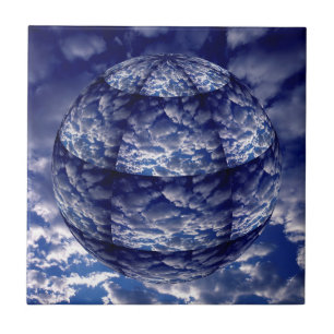 Azulejo De Cerâmica Nuvem abstrata esfera 3D