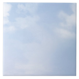 Azulejo De Cerâmica Nuvens lisas no céu azul pastel