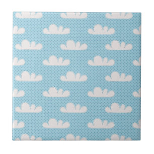 Azulejo De Cerâmica Nuvens Nuvens Nuvens Céu Azul