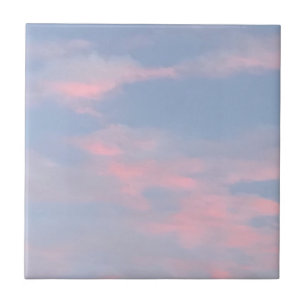 Azulejo De Cerâmica Nuvens rosa personalizáveis