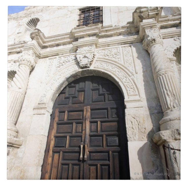 Azulejo De Cerâmica O Alamo em San Antonio, Texas (Frente)