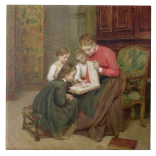 Azulejo De Cerâmica O álbum da família, 1869 (óleo em canvas)