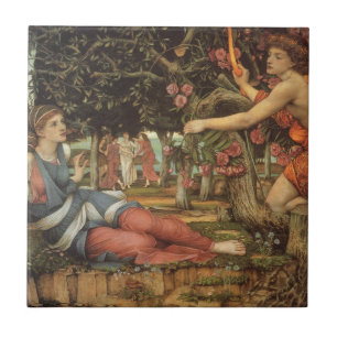Azulejo De Cerâmica O Amor e a Donzela por John Stanhope