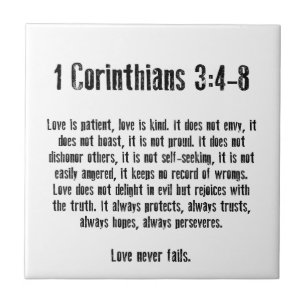 Azulejo De Cerâmica O amor é paciente