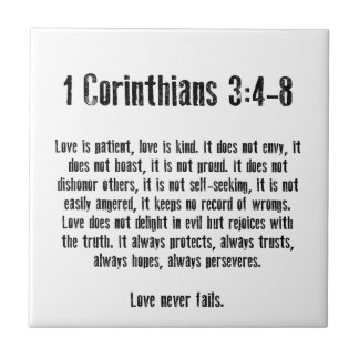 Azulejo De Cerâmica O amor é paciente