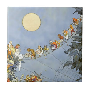 Azulejo De Cerâmica “ O Aniversário das Fadas” por Heath Robinson
