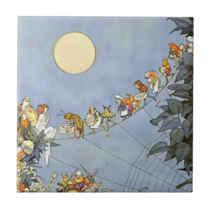 Azulejo De Cerâmica “ O Aniversário das Fadas” por Heath Robinson