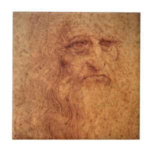 Azulejo De Cerâmica O autorretrato de Leonardo da Vinci, Arte Renascen