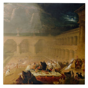 Azulejo De Cerâmica O banquete do Belshazzar (óleo em canvas)