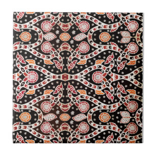 Azulejo De Cerâmica O Batik Africano Subindo à Ivy