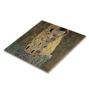 Azulejo De Cerâmica O beijo de Gustavo Klimt (cerca de 1908)