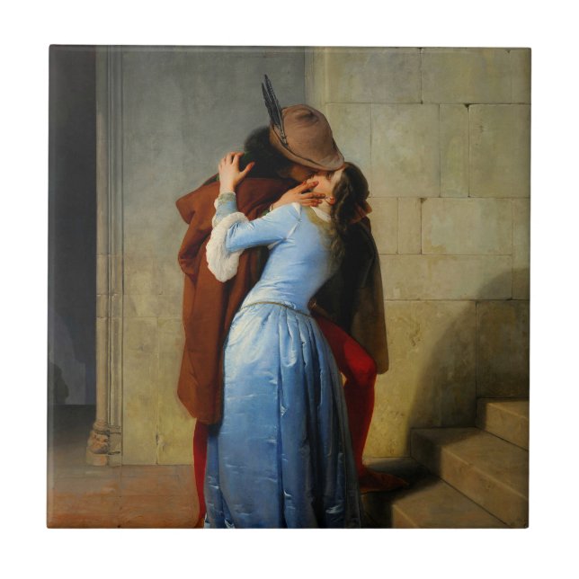 Azulejo De Cerâmica O Beijo Francesco Hayez (Frente)